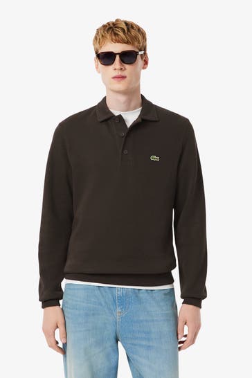 LACOSTE Strickpullover dunkelbraun