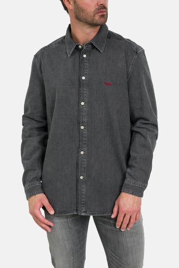 DIESEL Jeanshemd dunkelgrau