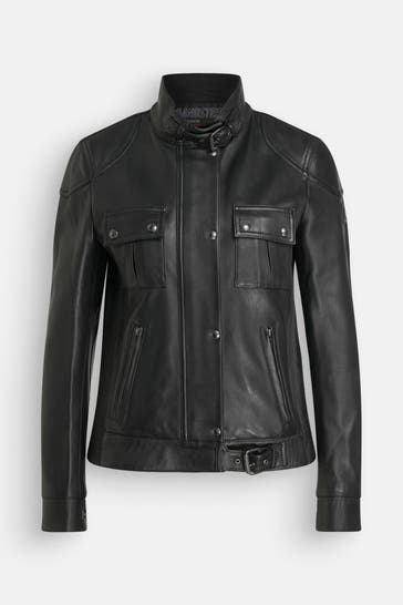 BELSTAFF Lederjacke 'Gangster' schwarz