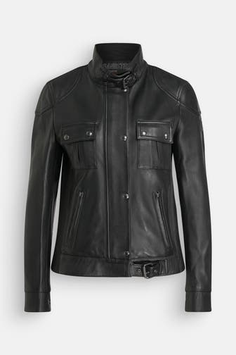 BELSTAFF Lederjacke 'Gangster' schwarz
