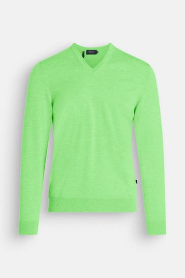 MAERZ MUENCHEN Wollpullover neongrün