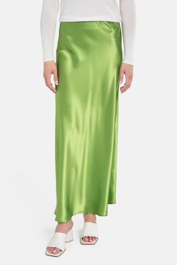 SELECTED Satinrock hellgrün