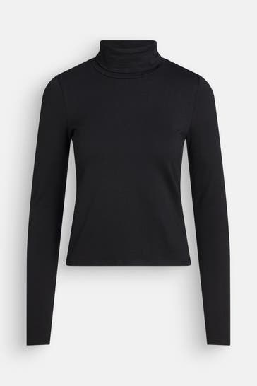 ORGANIC BASICS Rollkragenpullover 'Everyday' schwarz