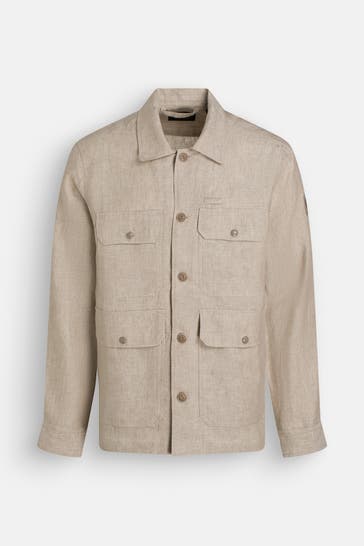 BELSTAFF Leinen-Blouson 'Forge' greige