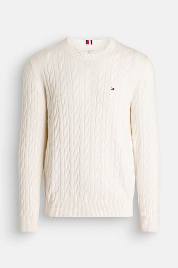 TOMMY HILFIGER Strickpullover weiß