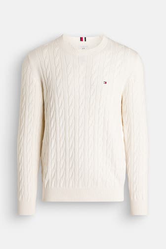 TOMMY HILFIGER Strickpullover weiß