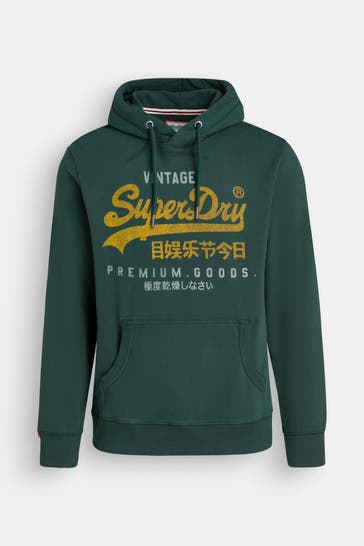SUPERDRY Hoodie tannengrün