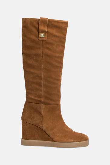GEOX Leder-Stiefel 'Elidea' cognac