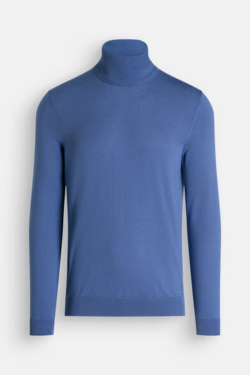 HUGO Strickpullover azurblau