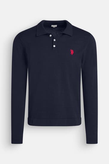 U.S. POLO ASSN. Strickpullover 'Greg' dunkelblau