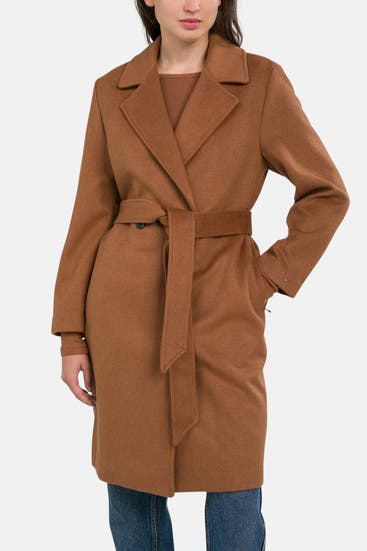 TOMMY HILFIGER - Wollmix-Mantel cognac