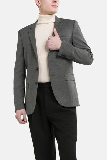 HUGO Wollmix-Sakko grau