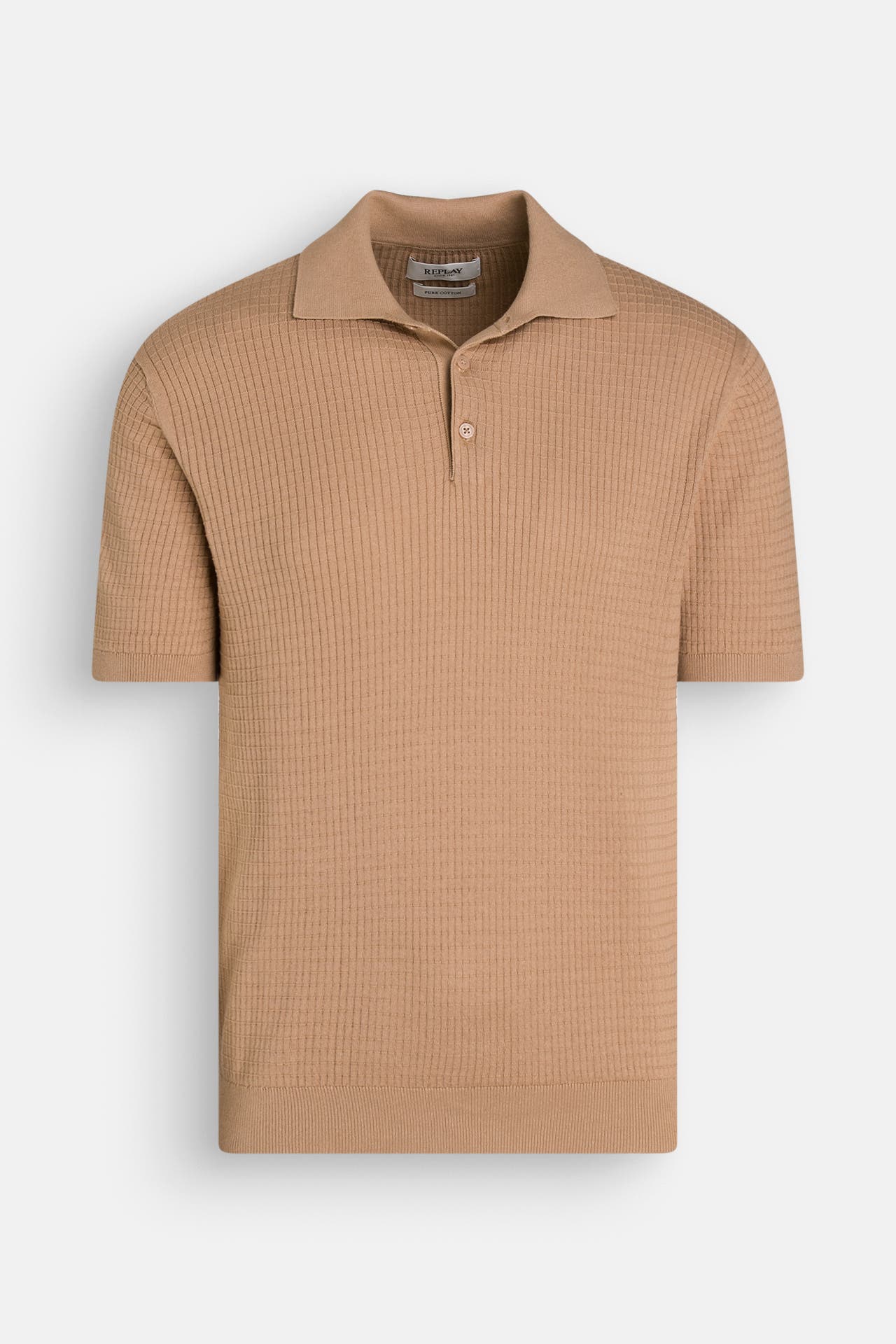 REPLAY Strick-Polo beige, Bild 1