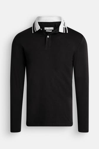 GUESS Langarm-Polo schwarz