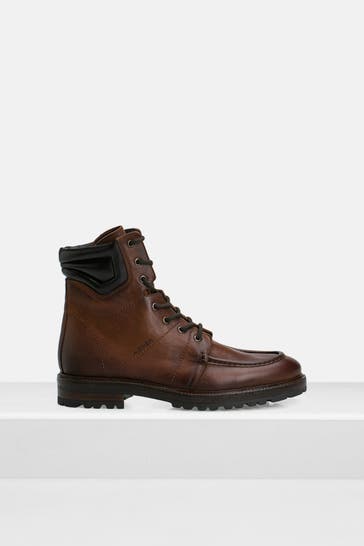 AIGNER Leder-Boots 'Charles 10' dunkelbraun