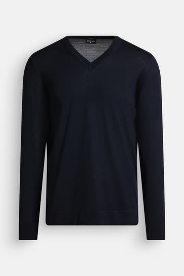 STRELLSON Wollmix-Pullover 'Marat' dunkelblau