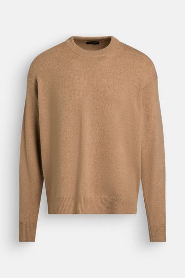 ROBERTO COLLINA Wollmix-Pullover camel