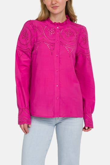 LOLLYS LAUNDRY Casual-Bluse 'Lulall' magenta
