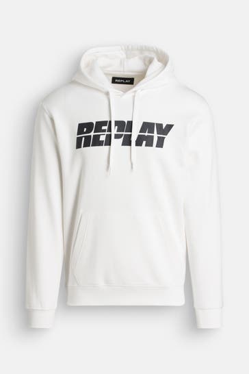 REPLAY Hoodie weiß