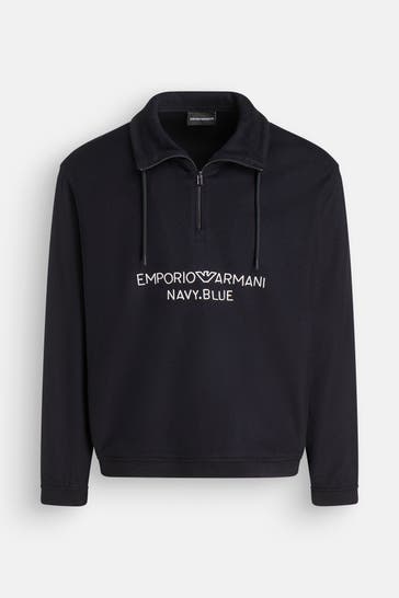 EMPORIO ARMANI Wollmix-Stricktroyer nachtblau