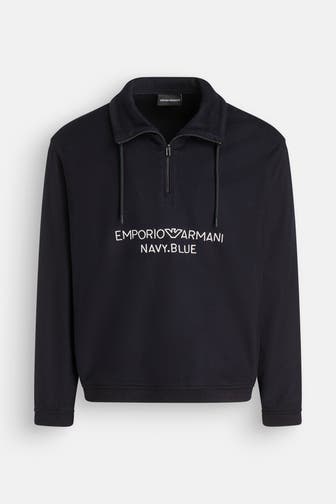 EMPORIO ARMANI Wollmix-Stricktroyer nachtblau