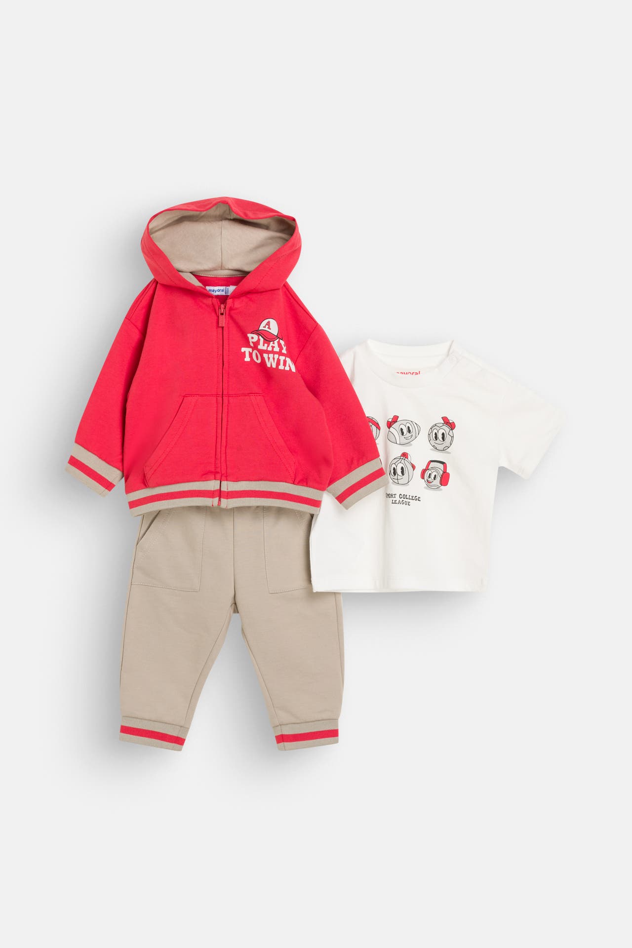 MAYORAL Set: T-Shirt, Sweatjacke und Sweatpants, Bild 1