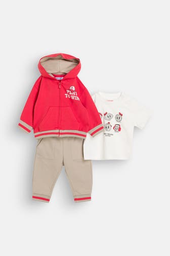 MAYORAL Set: T-Shirt, Sweatjacke und Sweatpants