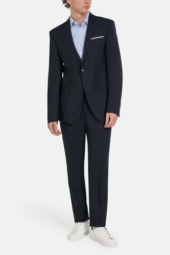 JOOP! Wollanzug 'Herby/Blyar' nachtblau gestreift