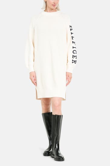 TOMMY HILFIGER Stick-Kleid creme