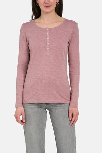 MARC O'POLO Henley-Shirt rosa