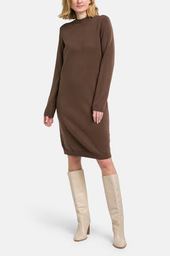 MARC O'POLO Strickkleid braun