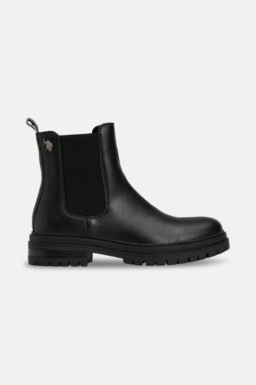 U.S. POLO ASSN. Chelsea-Boots 'Nikita' schwarz