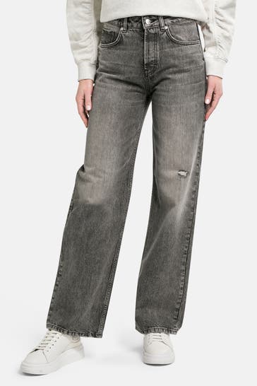 HUGO Jeans dunkelgrau straight