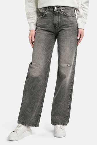 HUGO Jeans dunkelgrau straight