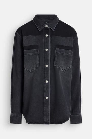 AG ADRIANO GOLDSCHMIED Denim-Overshirt zweifarbig