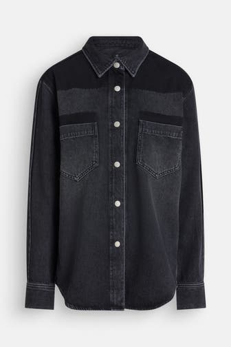 AG ADRIANO GOLDSCHMIED Denim-Overshirt zweifarbig