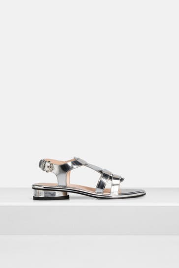 AGL Leder-Sandalen silber