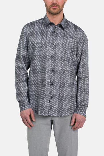 BOSS Karohemd 'Liam' grau