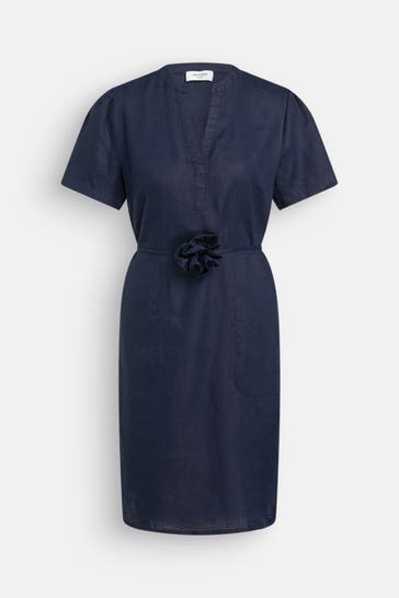 ROSEMUNDE Leinen-Kleid dunkelblau