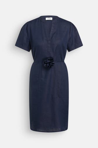 ROSEMUNDE Leinen-Kleid dunkelblau