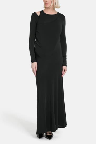 WOOD WOOD Maxikleid 'Erica' schwarz 