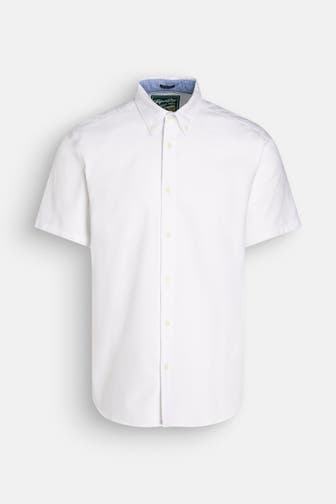SUPERDRY Kurzarmhemd weiß Regular Fit