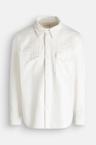 CLOSED Cord-Overshirt weiß