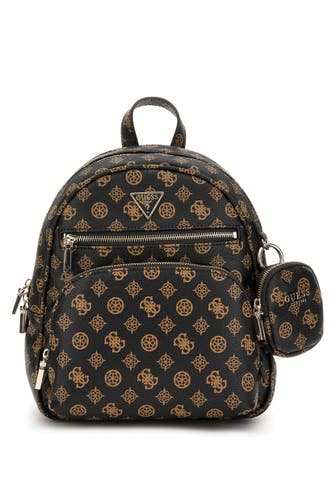 GUESS Rucksack 'Power Play' schwarz gemustert