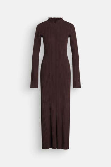 HOLZWEILER Maxikleid 'Tulip' dunkelbraun