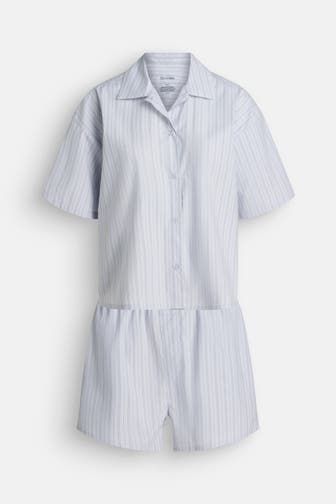 CK UNDERWEAR Pyjama-Set gestreift