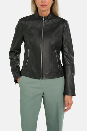 HUGO Lederjacke schwarz