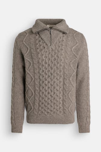 WOOL & CO Strick-Troyer steingrau