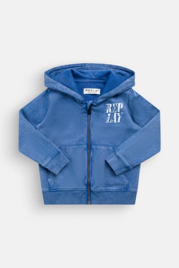 REPLAY Sweatjacke azurblau