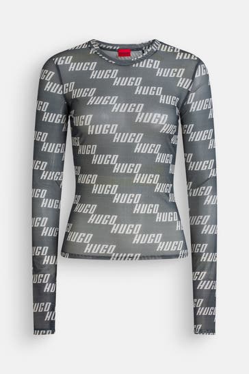HUGO Longsleeve 'Delonie' petrol